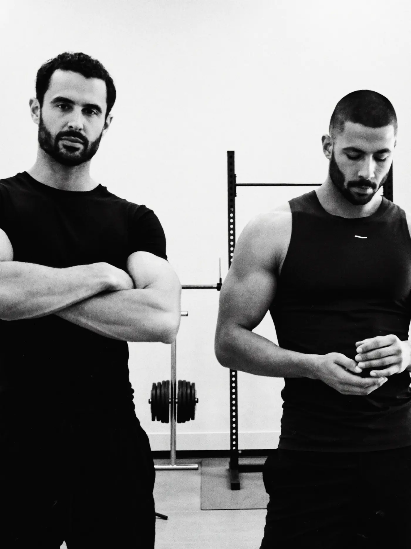 Coach with athlete in the gym (AI-generated visual)